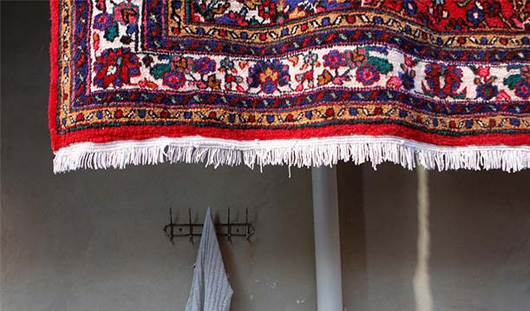 خشک کردن قالی در قالیشویی مهرشهر